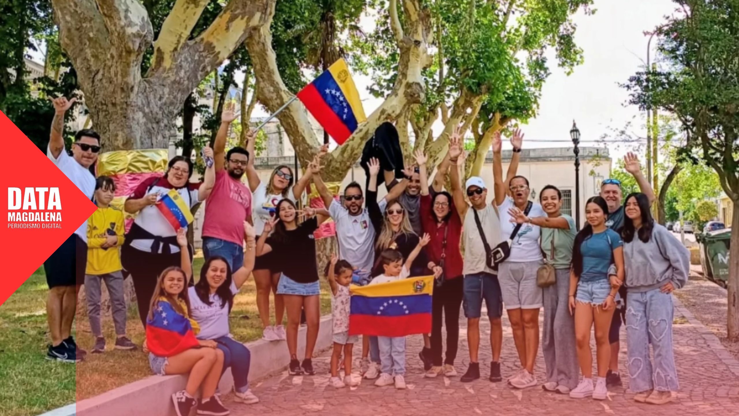 Celebración en Magdalena tras la caída del régimen de Nicolás Maduro