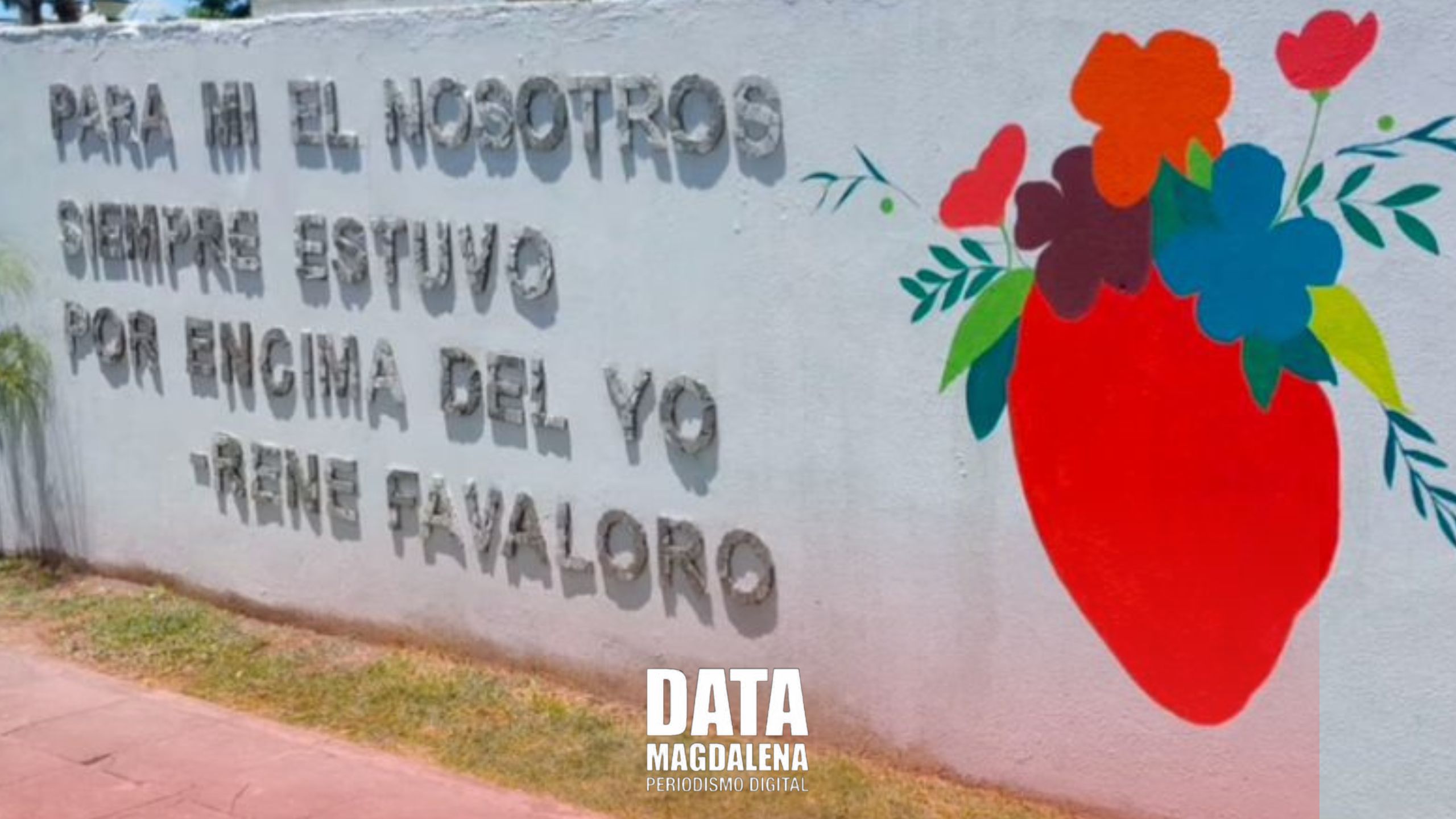 El mural que une a Bavio en torno a los valores de Ren&eacute; Favaloro??